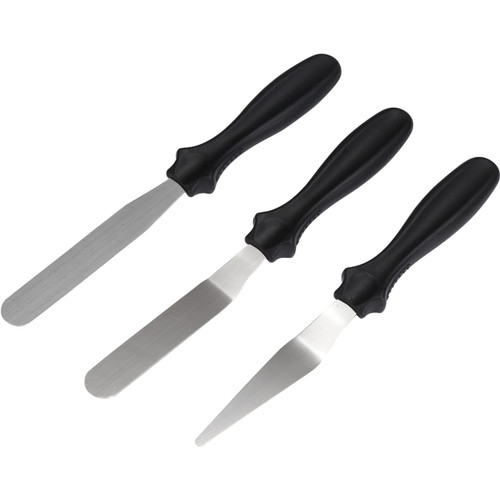 Kitchtic Icing Cake Spatulas - Stainless Angled Steel Spatulas for Decorating and Baking Cakes - Cake Frosting Spatula Smoother Tool - Offset Spatula Set for Kitchen