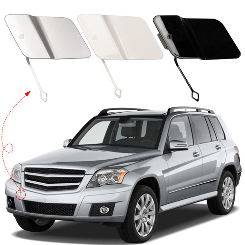 Front Bumper Tow Hook Cover Towing Eye Cap Fit for Mercedes Benz X204 GLK250 GLK300 GLK350 2008 2009 2010 2011 2012 2013 2048850224 (Unpainted, Right Passenger Side) Xinpinsai