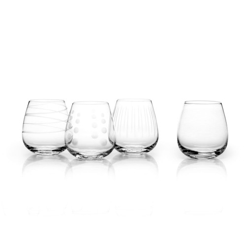 Mikasa Cheers Stemless Wine Glass, 14-Ounce, Set of 4
