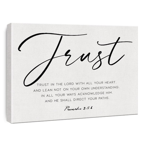 Bible Verse Canvas Wall Art Proverbs 3:5 Trust in the Lord Canvas Print Framed Scripture Painting Artwork Ready to Hang Christian Home Wall Decor 15x11.5 Inches Bible Verse Canvas Wall Art Proverbs 3:5 Trust in the Lord Canvas Print Framed Scripture Painting Artwork Ready to Hang Christian Home Wall Decor 15x11.5 Inches
