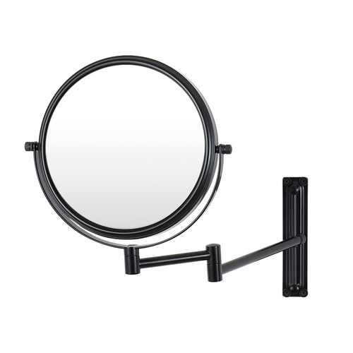 mumianshu Wall Mounted Magnifying Mirror, 10X Makeup Mirror 8 Inch with Adjustable Height Double Sided Vanity Mirror for Bathroom Shaving Black Finished. mumianshu Wall Mounted Magnifying Mirror, 10X Makeup Mirror 8 Inch with Adjustable Height Double Sided Vanity Mirror for Bathroom Shaving Black Finished.