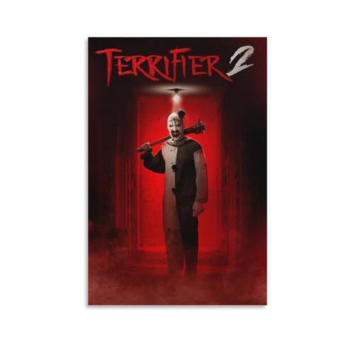 BJI Movie Wall Art Film Halloween Terrifier Demon Clown Poster Prints Poster Decorative Painting Canvas Wall Art Room Posters Office Decorations 16x24inch(40x60cm)