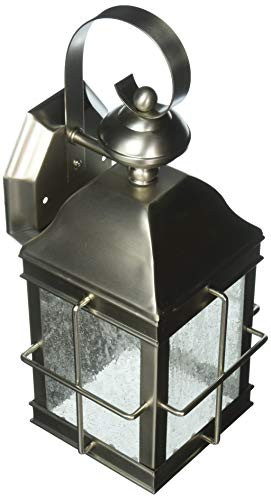 Trans Globe Lighting 4632 BN Outdoor Diego 14.5" Wall Lantern, Brushed Nickel