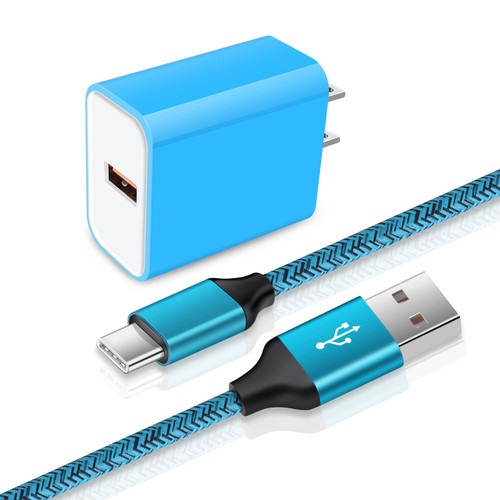 18W Android USB Fast Wall Charger with Type C Cable 6FT for Samsung Galaxy A53 5G A13 A14 A54 A34 A23 A73 A33 S23 S22 Ultra S21 FE S20 Z Fold4 Z Flip4 A03s A04s A04 A32 Tab A7 10.4, Phone Charger Cord