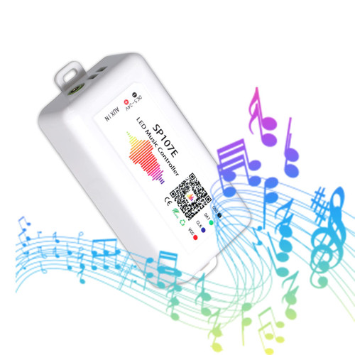 RECRE-TECH Ws2812b Controller, SP107E Led Controller DC5-24V, Ws2811 Led Light Controller App Control, Bluetooth Led Controller for Ws2811 WS2812B SK6812 Addressable Led Lights