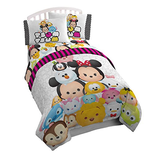 Disney Tsum Tsum "Faces" Comfy Reversible Poly Fill Comforter, Twin Disney Tsum Tsum "Faces" Comfy Reversible Poly Fill Comforter, Twin