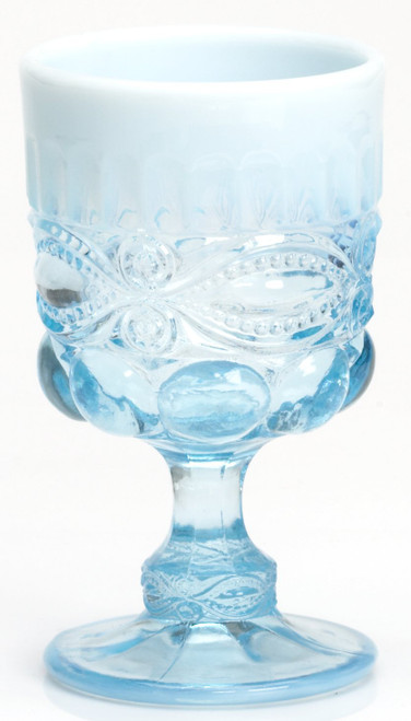Goblet - Eyewinker - Blue Opalescent - Mosser USA