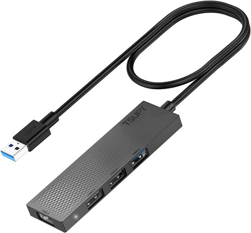 USB Hub, TSUPY 4 USB Port Hub with 3.3ft Extension Long Cable USB Splitter USB Expander 3.0 Ultra Slim Multiport Extender for Laptop, Desktop, Computer PC, Flash Drive, HDD USB Hub, TSUPY 4 USB Port Hub with 3.3ft Extension Long Cable USB Splitter USB Expander 3.0 Ultra Slim Multiport Extender for Laptop, Desktop, Computer PC, Flash Drive, HDD