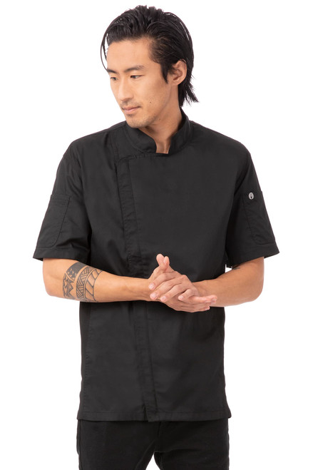 Chef Works Men's Springfield Chef Coat, Black, 3X-Large