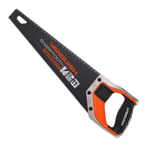 VANQUISH 15 Inch Teflon Coating Blades Hand Saw SharpTooth Crosscut Saw with Comfort Grip for Woodworking - 11 Joints Per Inch (4812)