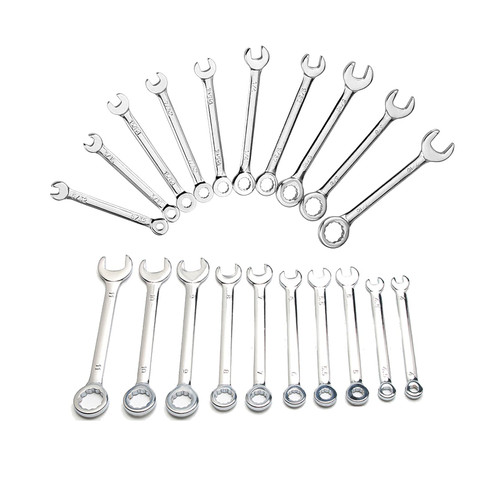 VUYBVY 20pcs Small Wrench Set Mini Metric and SAE Combination Wrench Set Open End and Box End Standard Combination Wrench Spanner Metric 4-11mm and SAE 5/32 to 7/16in