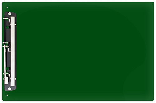 13x19 Clipboard Acrylic with 11" Lever Operated Hinge Clip (Green)