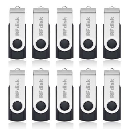 RFdisk Flash Drive 32GB Thumb Drive 5 Pack USB Flash Drive 32G Swivel Drive USB Drive Bulk Memory Stick Swivel Pen Drive Thumb Drives Portable Jump Drive Zip Drives for Data Storage Colorful