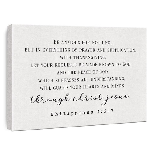 Inspirational Bible Verses Canvas Wall Art be Anxious for Nothing Philippians 4:6-7 Prints Framed Christian Paintings Artwork Ready to Hang Home Decor 15x11.5 Inches Inspirational Bible Verses Canvas Wall Art be Anxious for Nothing Philippians 4:6-7 Prints Framed Christian Paintings Artwork Ready to Hang Home Decor 15x11.5 Inches