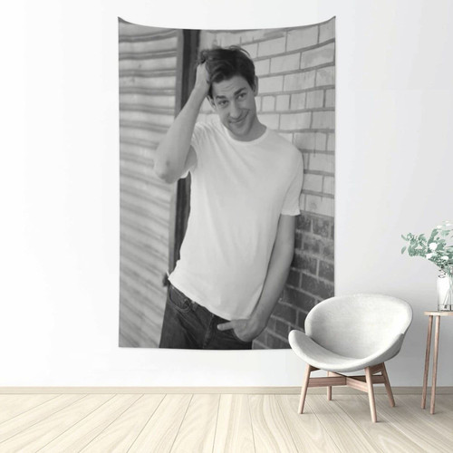 FOIDL John Krasinski Tapestry For Room Wall Art Tapestry Wall Hanging Decor Room Decor For Bedroom Living Room Dormitory 60x40 Inches