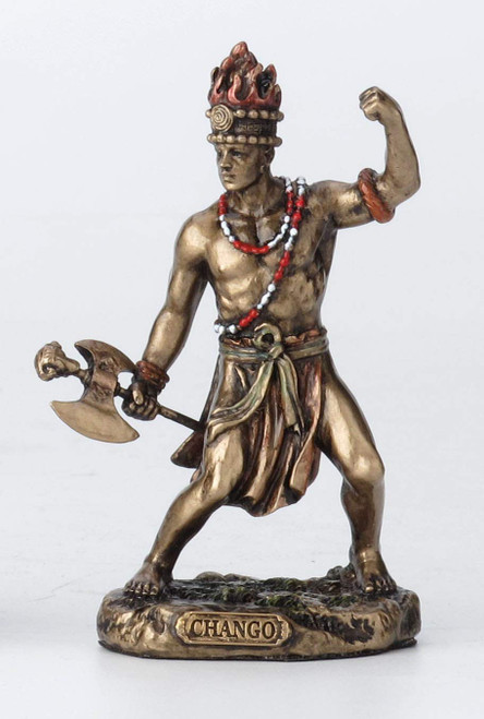 Veronese Design 3 1/2 Inch Chango Santeria Orisha God of Fire, Thunder, Lightening and War Cast Resin Hand Painted Antique Bronze Finish Statue Home Decor Veronese Design 3 1/2 Inch Chango Santeria Orisha God of Fire, Thunder, Lightening and War Cast Resin Hand Painted Antique Bronze Finish Statue Home Decor