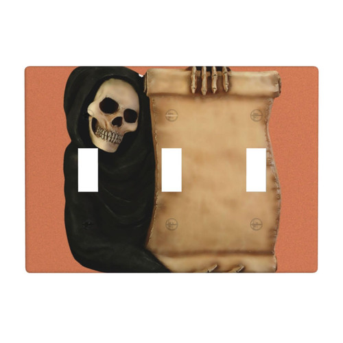 Halloween Monster Fear Ghost Triple Toggle Decorator Light Switch Receptacle Outlet Wall Plate Covers Electric Receptacle Plug Covers
