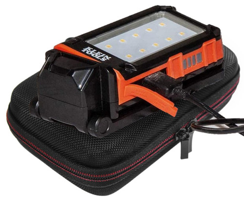 Maoershan Soft Travel Carrying Case Replacement for Klein Tools 56403 LED Light Rechargeable Flashlight Worklight with Kickstand and Carabine