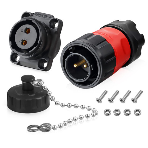 2 Pin Connector, Waterproof Solder Wire Connectors, Aviation Plastic Connector for Industrial, Power, Car, and Other Indoor/Outdoor Male-Female Connectors