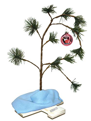 ProductWorks Exclusive 2018 24-Inch Charlie Brown Musical Christmas Tree with Linus's Blanket Holiday Décor