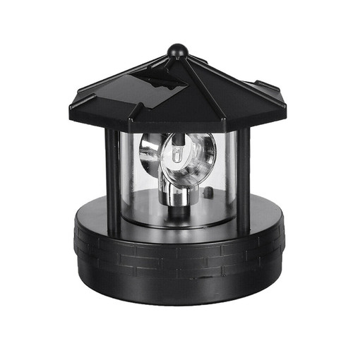 BWWNBY Solar Lighthouse, LED Solar Powered Lighthouse,360 Degree Rotating Lamp Beacons Waterproof Statue Rotating Lights for Garden Yard Outdoor Decor