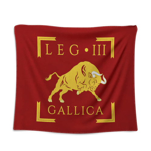 Nice Captain Roman Legion Banner Tapestry Emblem Banner Wall Hangings Wall Art 100cm x 125cm (LEGIO III GALLICA)