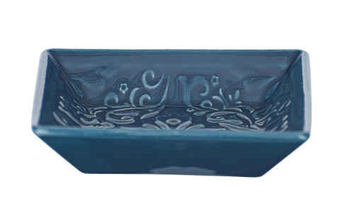 WENKO Cordoba Soap Dish, 2.5 x 10.5 x 10.5 cm, Dark Blue