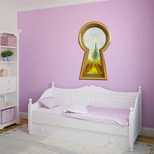 3D Keyhole Wall Decal Emerald City Castle The Wonderful Wizard Wall Sticker 3D Window Wall Mural Sticker wall art Removable Vinyl decals For Playroom Nursery,28'' pm429 3D Keyhole Wall Decal Emerald City Castle The Wonderful Wizard Wall Sticker 3D Window Wall Mural Sticker wall art Removable Vinyl decals For Playroom Nursery,28'' pm429
