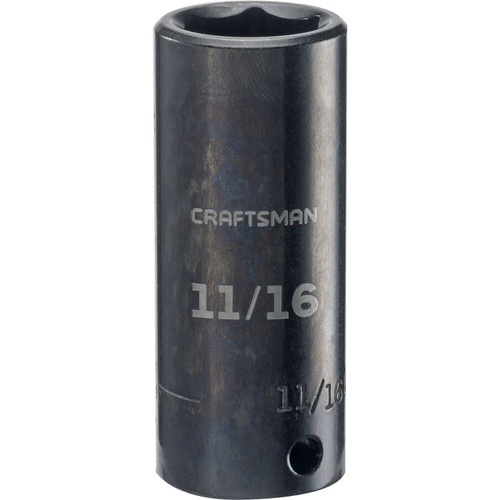 CRAFTSMAN Impact Socket, Deep, SAE, 3/8 in. Drive, 11/16 in. (CMMT15897)