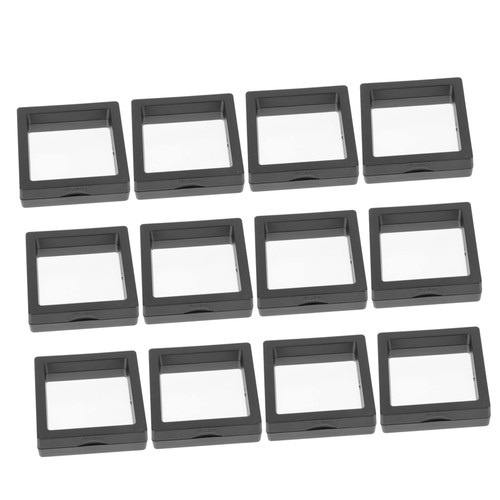 BESTOYARD 20pcs Boxes Floating Box Tree Holder Stand Jewelry Box for Earrings Hangry Kit 3d Floating Jewelry Frame 3d Display Boxes Medallion Holder Stand Jewelry Display Stand Plastic Mini