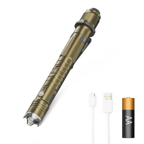 RovyVon H3Pro Flashlight Dual Power,600 Lumen Bright Rechargeable Flashlights Waterproof 5 Modes for Hunting,Camping,Emergency