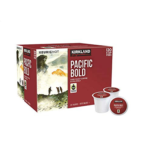 Kirkland Signature Pacific Bold Coffee, Dark, 120 K-Cup Pods