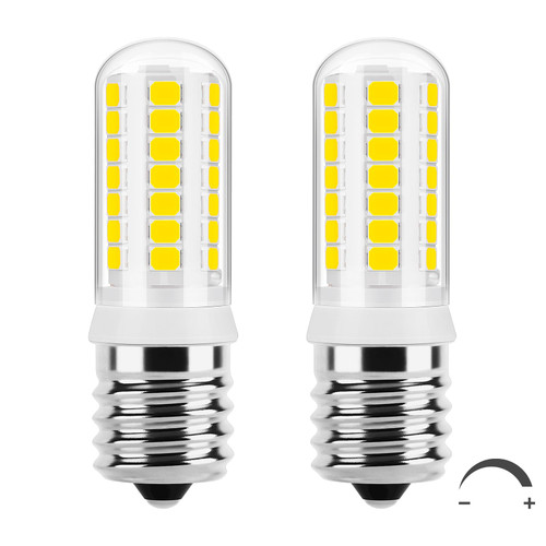 DiCUNO E17 LED Bulb Dimmable, Microwave Oven Bulbs, Daylight White 5000K, 3W (40W Incandescent Replacement) 400LM 120V E17 Intermediate Base Light Bulb for Stove Top, Appliance, Range Hood, 2 Pack DiCUNO E17 LED Bulb Dimmable, Microwave Oven Bulbs, Daylight White 5000K, 3W (40W Incandescent Replacement) 400LM 120V E17 Intermediate Base Light Bulb for Stove Top, Appliance, Range Hood, 2 Pack