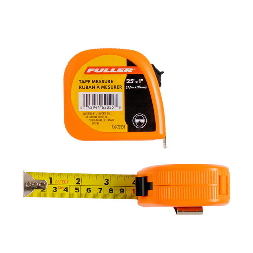 Fuller Tool 750-2025B Tape Measure 25-Ft. x 1-in. SAE + Metric