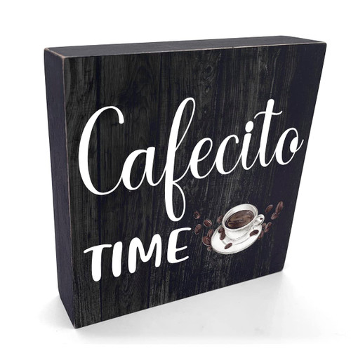 Cafecito Time Sign Desk Decor Wooden Box Sign Funny Coffee Gifts Coffee Lover Gift Miami Coffee Rustic Black Wood Block Plaque Box Sign for Home Office Coffee Bar Kitchen Shelf Table Decoration Cafecito Time Sign Desk Decor Wooden Box Sign Funny Coffee Gifts Coffee Lover Gift Miami Coffee Rustic Black Wood Block Plaque Box Sign for Home Office Coffee Bar Kitchen Shelf Table Decoration