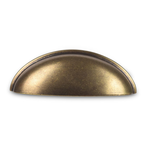 khtumeware 6 Pack 3"(76mm) Vintage Drawer Pulls Aged Antique Brass Cabinet Cup Pulls Kitchen Hardware Cabinet Handles Drawer Handles Knobs.