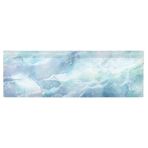 Augenstern Window Topper Curtain Watercolor-Blue-Marble-Galaxy 54x18 inch Valance Short Curtain for Kitchen Windows/Bathroom/Living Room/Bedroom