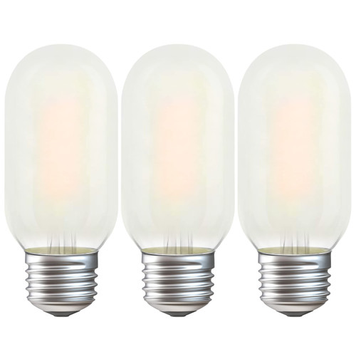 T45 LED Light Bulbs 2W 200Lm E26 Base (2700K Warm White) Frosted Glass, Dimmable E26 LED Bulb 25Watt Equivalent, 3 Count
