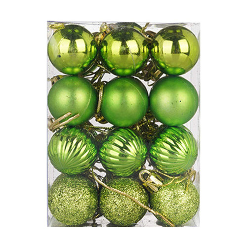 Christmas Decorations-Christmas Balls,Christmas Xmas Tree Ball Bauble Hanging Home, Party Ornament Decor (Green-24PC)