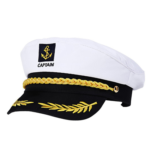 Abaodam hat hugh captains men for captain sailor sailors captains hats costume- Captain Hat Sailor Hat Boat Ship Hat Marine Admiral Cap Captain Costume Hat Cap Navy for Home Men Party