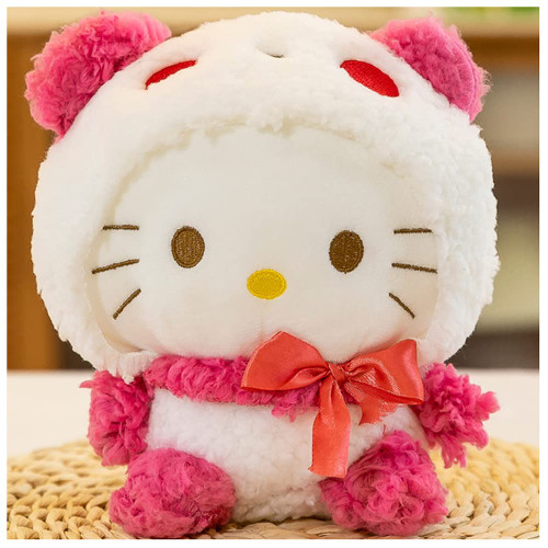 Hello Kitty Stuffed Plush Pillow Toys Cat Plush Hugging Pillows Hello Kitty Costume Plush (S (8 ''))
