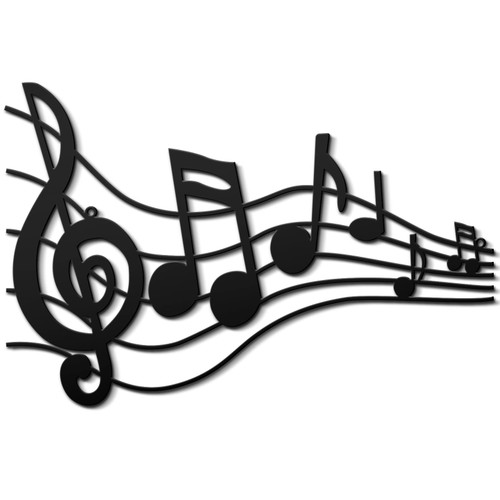 Treble Clef Wall Decor Black Music Notes Wall Art Vintage Treble Clef Wall Hanging Music Wall Sign Musical Decorations for Home Studio Living Room Bedroom Gallery Bar Birthday Party (15.55 inch,Metal)