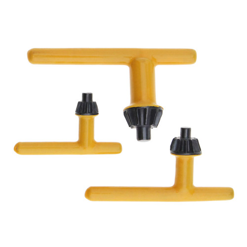 3Pcs Drill Chuck Key Wrench Kit 10mm 13mm 16mm Chuck Diameter T Shaped Replacement Electric Drill Bit Clamping Tool HSS