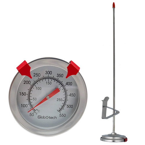 Meat Candy Deep Fry Thermometer - 2" Dial Thermometer 12" Long Stainless Steel Stem Cooking Thermometer for Grill, Turkey, BBQ Meat Candy Deep Fry Thermometer - 2" Dial Thermometer 12" Long Stainless Steel Stem Cooking Thermometer for Grill, Turkey, BBQ