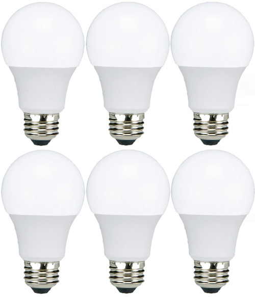 TCP LED 40 Watt Equivalent, 6 Pack, A19 Non-Dimmable Light Bulbs, Soft White (2700K)