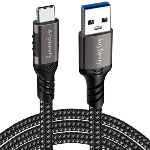 Aoybevty USB A to USB C Cable 10FT, USB 3.1/3.2 10Gbps Data Transfer and 60W 3A Fast Charging Long Cable for Android Auto Samsung Galaxy S22 S21 iPad Pro External SSD and Other USB to Type C Device