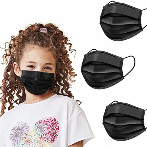 Kids Black Disposable Face Masks 100PCS Childrens Breathable Safety Mask Kids Black Disposable Face Masks 100PCS Childrens Breathable Safety Mask