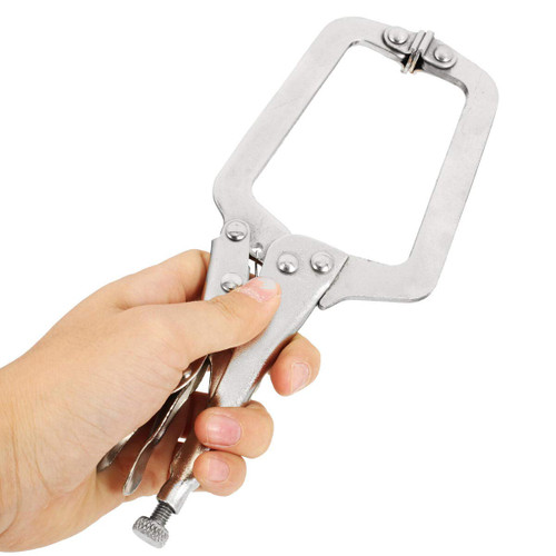 YUTOOL Locking clamp, Vise-Grip 9DR 9inch Deep Locking C-Clamp Adjustable Plier with Swivel Pad Vise Jaw