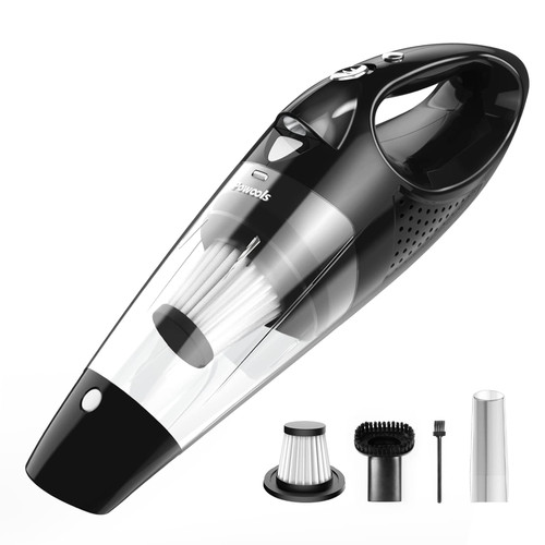 Powools Handheld Vacuum Cordless Rechargeable with 2 Filters by VacLife - Car Vacuum Cleaner High Power with Fast Charge Tech, Portable Vacuum, Lightweight Hand Vac with LED Light, Silver (PL8188) Powools Handheld Vacuum Cordless Rechargeable with 2 Filters by VacLife - Car Vacuum Cleaner High Power with Fast Charge Tech, Portable Vacuum, Lightweight Hand Vac with LED Light, Silver (PL8188)