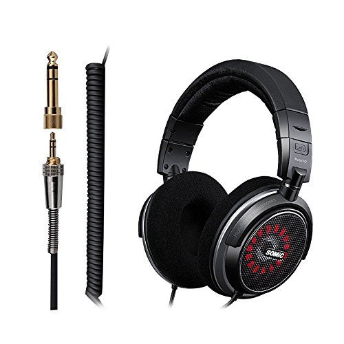 SOMiC V2 Open Back Over-Ear DJ Stereo Monitor Headphones, Professional Studio Monitor & Mixing, Newest 42mm Over Ear Headphone with 3.5mm & 6.5mm Plug